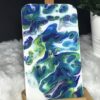 Jewellery Storage Box, Bamboo with Leather Strap, Mirror, Epoxy Resin Art Design on Lid, Girls gift, Christmas Gift idea - Image 2