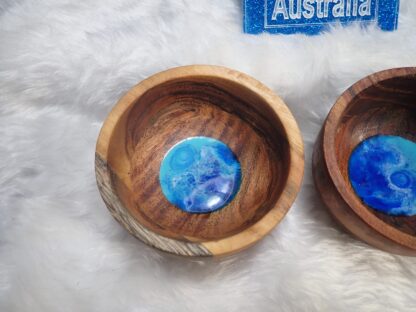 TRINKET DISH, Jewelry holder, Round bowls, Christmas gift, Beach theme,  Set of 3, Wooden Bowls, Decorative Piece, - Image 4