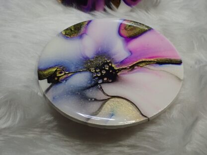 Multicoloured Acrylic Paint Pour, Resin Coated Coaster Set of 8,Handmade Coasters, Resin Art, Food Grade, Non Toxic Hard Surface - Image 5