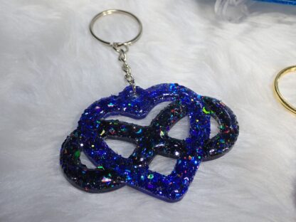 KEYRING, Handmade Item, Christmas Gift, Heart shape glitter keyring,Heart infinity glitter keyring,Gold keyring,Silver keyring,All occasions - Image 4