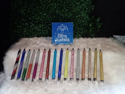 GLITTER PENS, Ink-joy Pens 0.7, Includes refill, Epoxy Pens, Handmade, Refillable Pens, Ready to Ship, Variety of Designs, Christmas Gift - Image 9