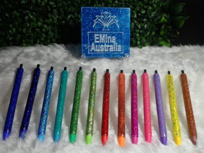 GLITTER PENS, Ink-joy Pens 0.7, Includes refill, Epoxy Pens, Handmade, Refillable Pens, Ready to Ship, Variety of Designs, Christmas Gift - Image 8