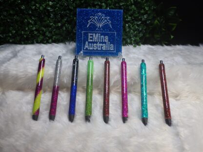 GLITTER PENS, Ink-joy Pens 0.7, Includes refill, Epoxy Pens, Handmade, Refillable Pens, Ready to Ship, Variety of Designs, Christmas Gift - Image 7