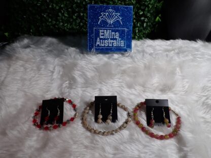 BRACELET & EARRING SET-Sizes Vary- Christmas Gift-Vary in Colour-Earrings to match-Excellent Craftmanship-Handmade Item - Image 4